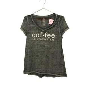 State of Mine coffee v neck t shirt NWT size small